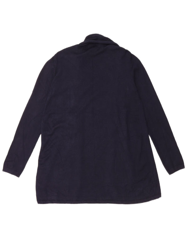 Zara Womens Open Cardigan Sweater UK 14 Large Bleu Marine