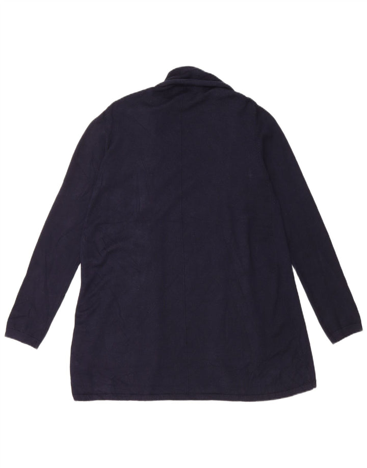 Zara Womens Open Cardigan Sweater UK 14 Large Bleu Marine