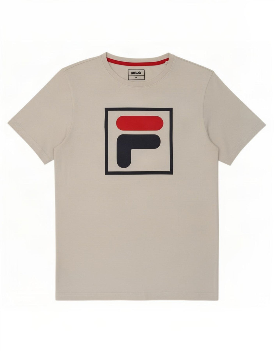 Fila T-Shirt Graphique Homme Blanc Moyen Coton