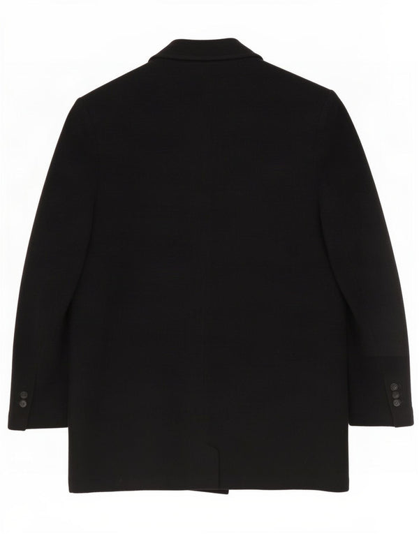 Sisley Manteau croisé surdimensionné pour femme UK 6 XS Laine noire