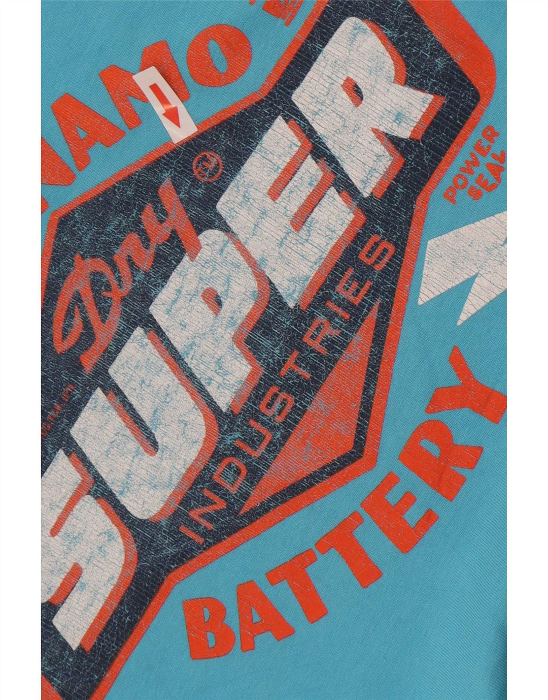 Superdry Homme Regular Graphic T-Shirt Top XL Bleu Coton