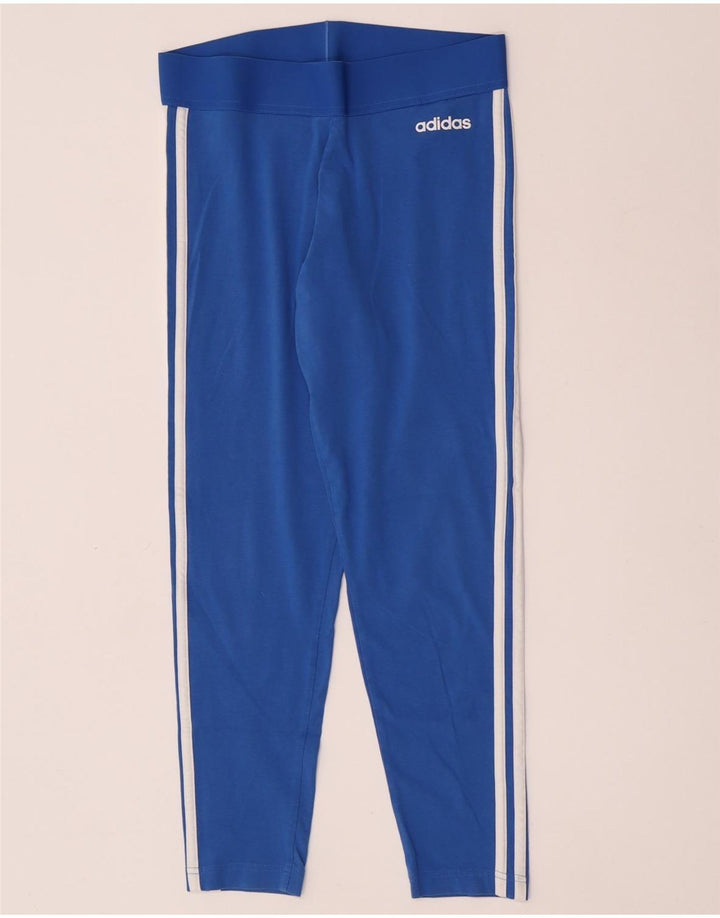 Adidas Leggings Femme UK 12/14 Bleu Moyen Coton