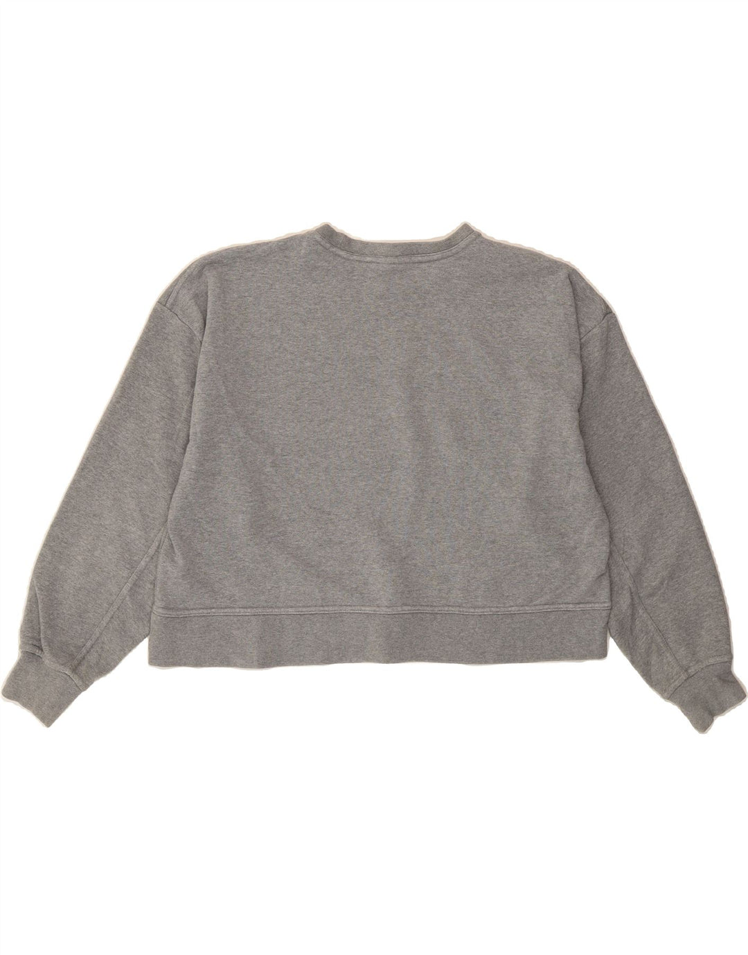 NIKE Womens Crop Graphic Sweatshirt Jumper UK 14 Medium Grey Cotton Vintage Nike and Second-Hand Nike from Messina Hembry 