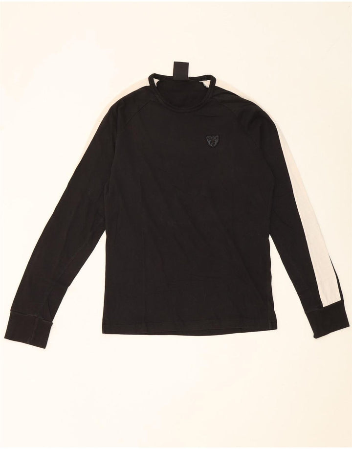 Datch Haut à manches longues pour homme en coton color block noir moyen