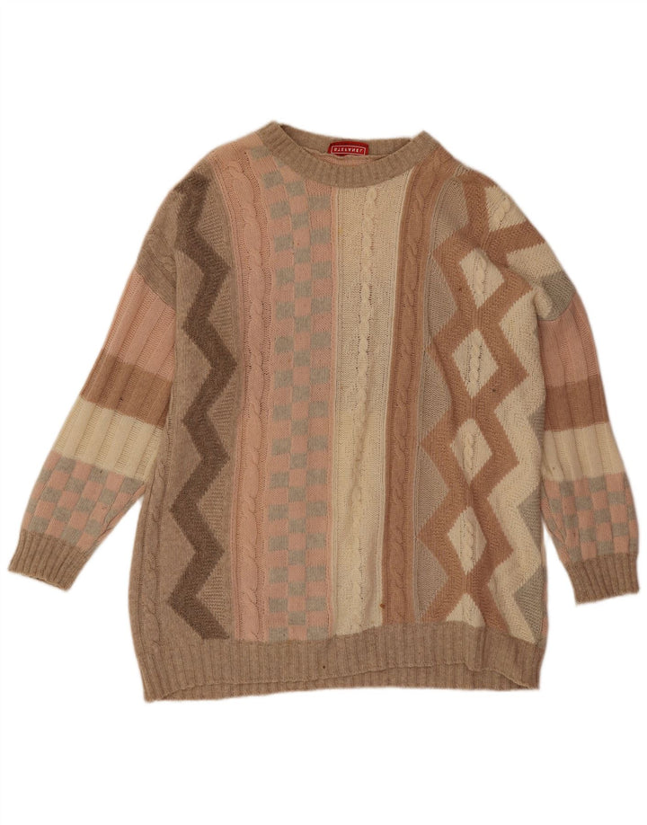 Stefanel Pull col bateau pour homme 2XL Multicolore Géométrique