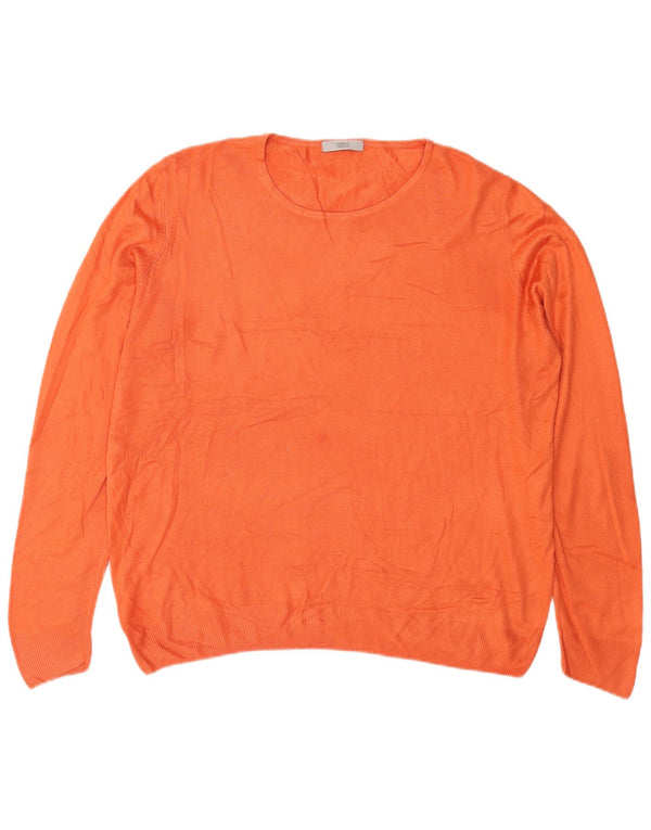 Marks & Spencer Pull surdimensionné à col bateau pour femme UK 18 XL Orange