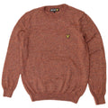 Lyle & Scott Pull à col rond pour homme en laine mouchetée marron