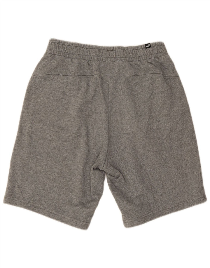 Puma Short de Sport Homme Gris Moyen Coton