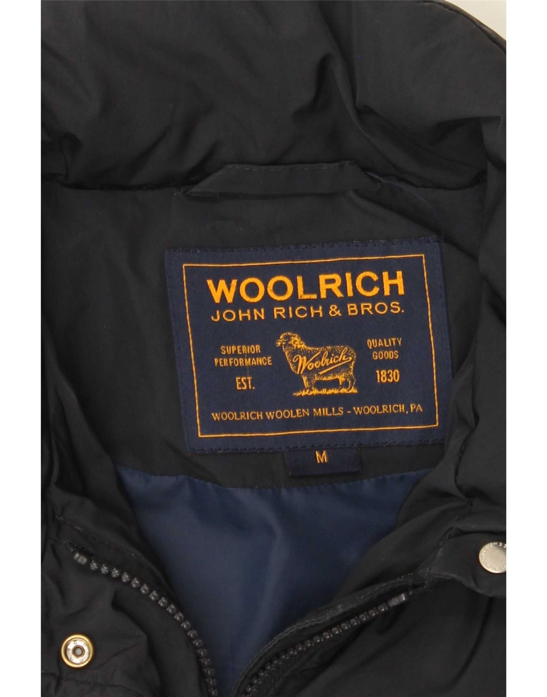 Woolrich Veste matelassée pour femme UK 12 Bleu marine moyen