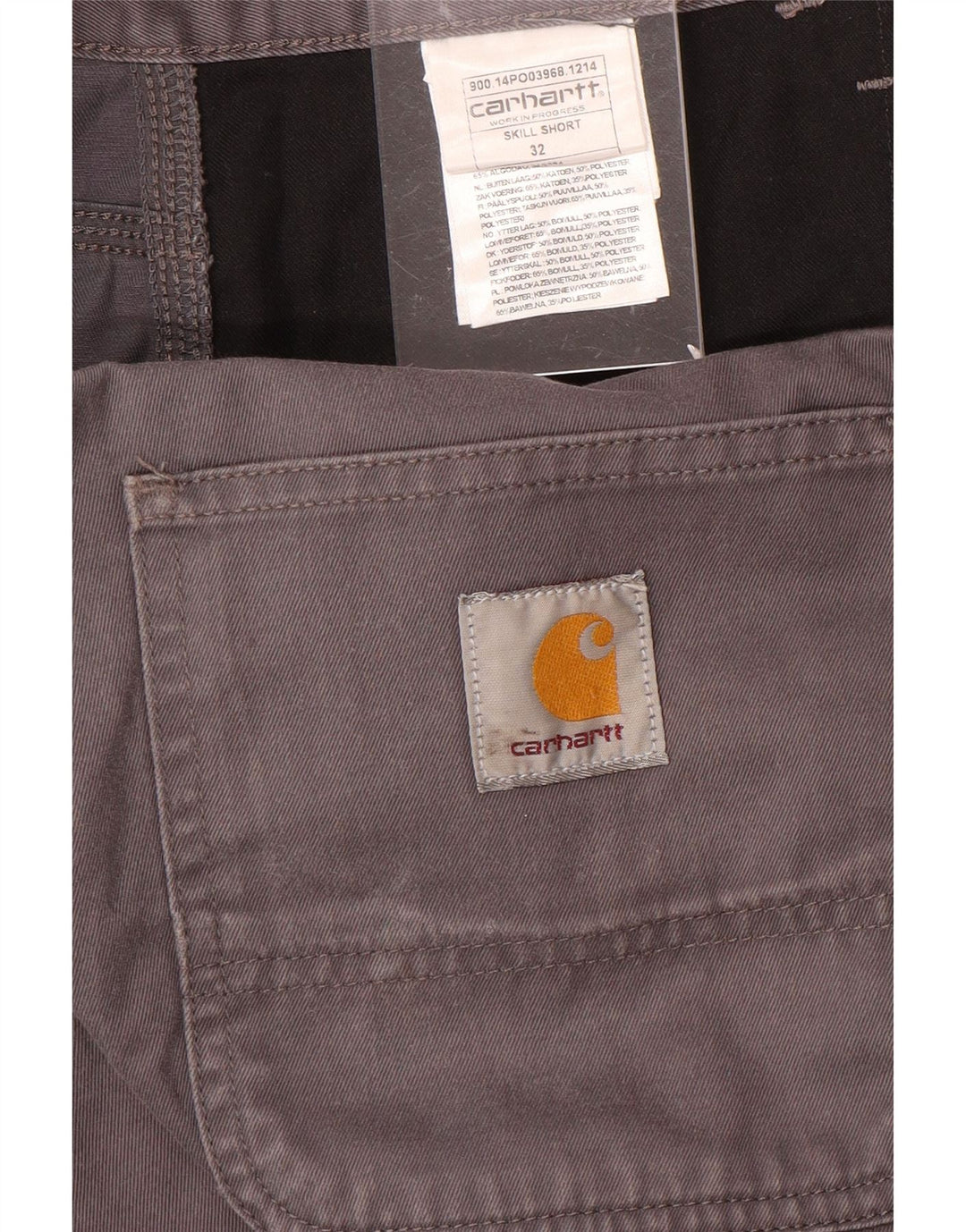 Carhartt Short décontracté pour homme W32 en coton gris moyen