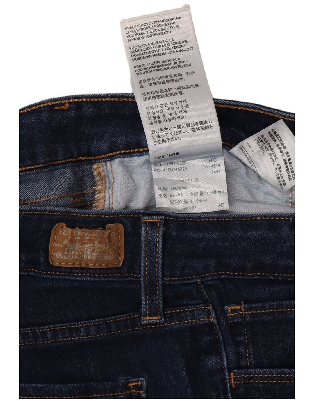 LEVI'S Jean Skinny Femme W27 L30 Bleu Coton