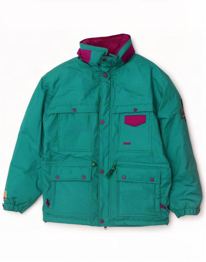 Ellesse Veste de ski à capuche graphique pour hommes IT 50 Large Green Colourblock