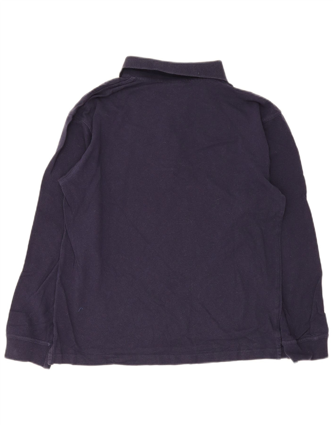 Reebok Polo à Manches Longues Homme Bleu Marine Moyen Coton