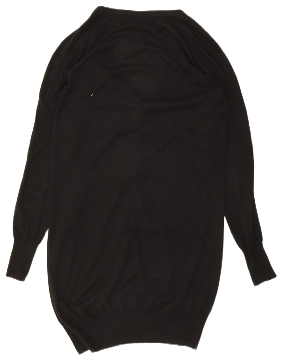 Zara Cardigan long pour femme UK 14 en soie noire moyenne
