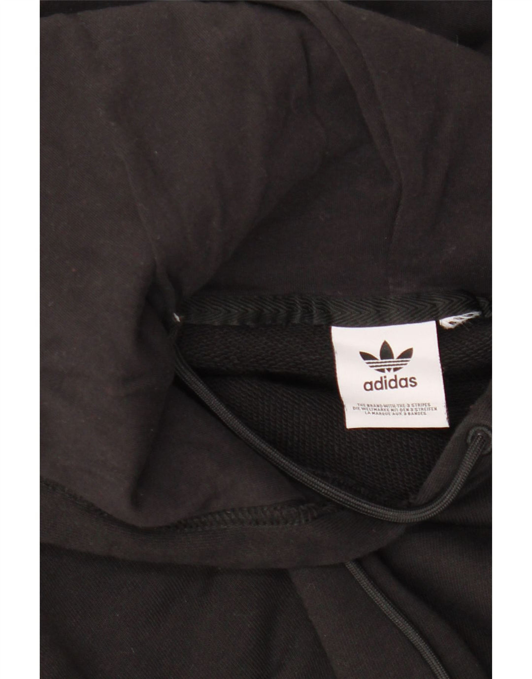 ADIDAS Pull à capuche surdimensionné pour femme UK 16 Large Noir
