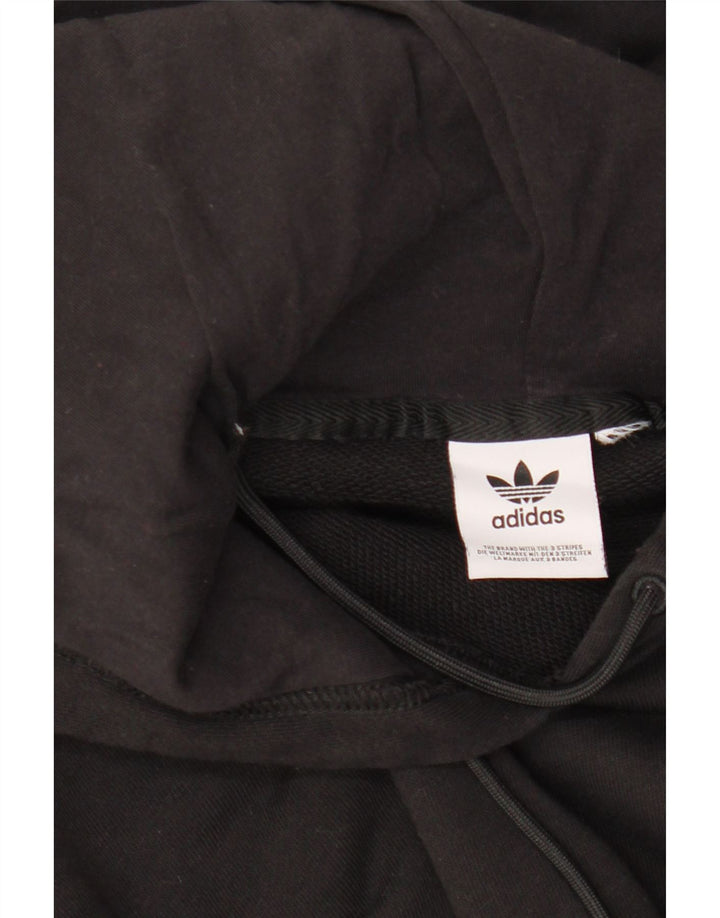 ADIDAS Pull à capuche surdimensionné pour femme UK 16 Large Noir