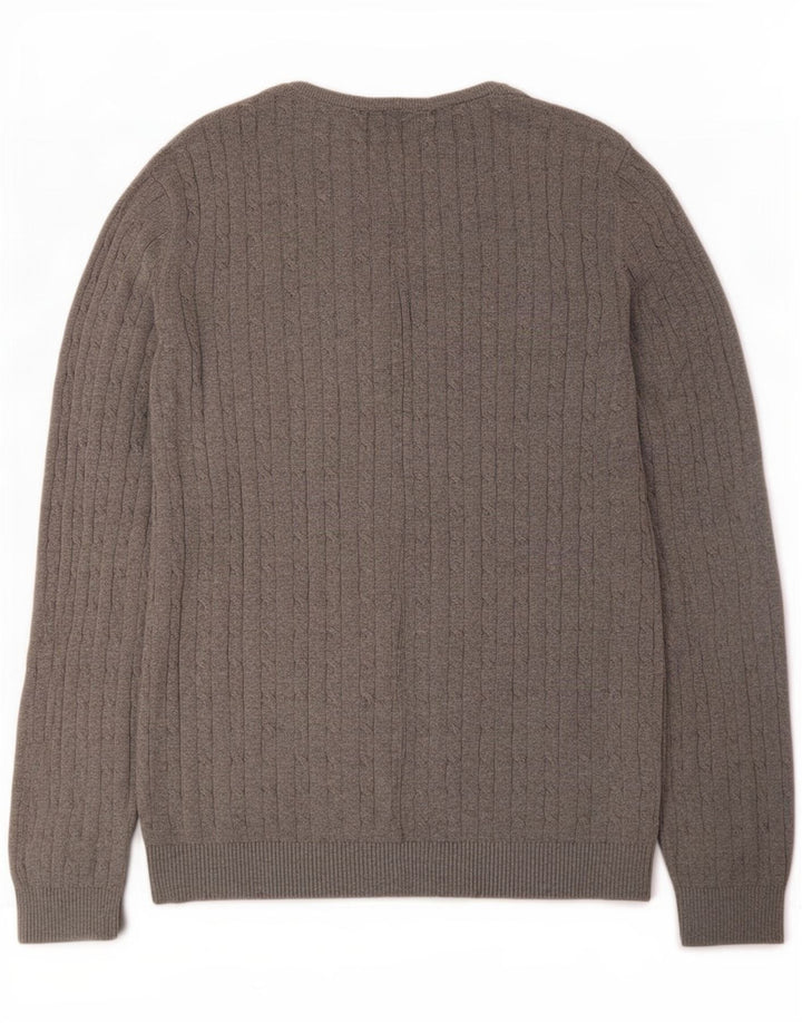 Jack & Jones Pull Col Rond Homme Gris Moyen Coton