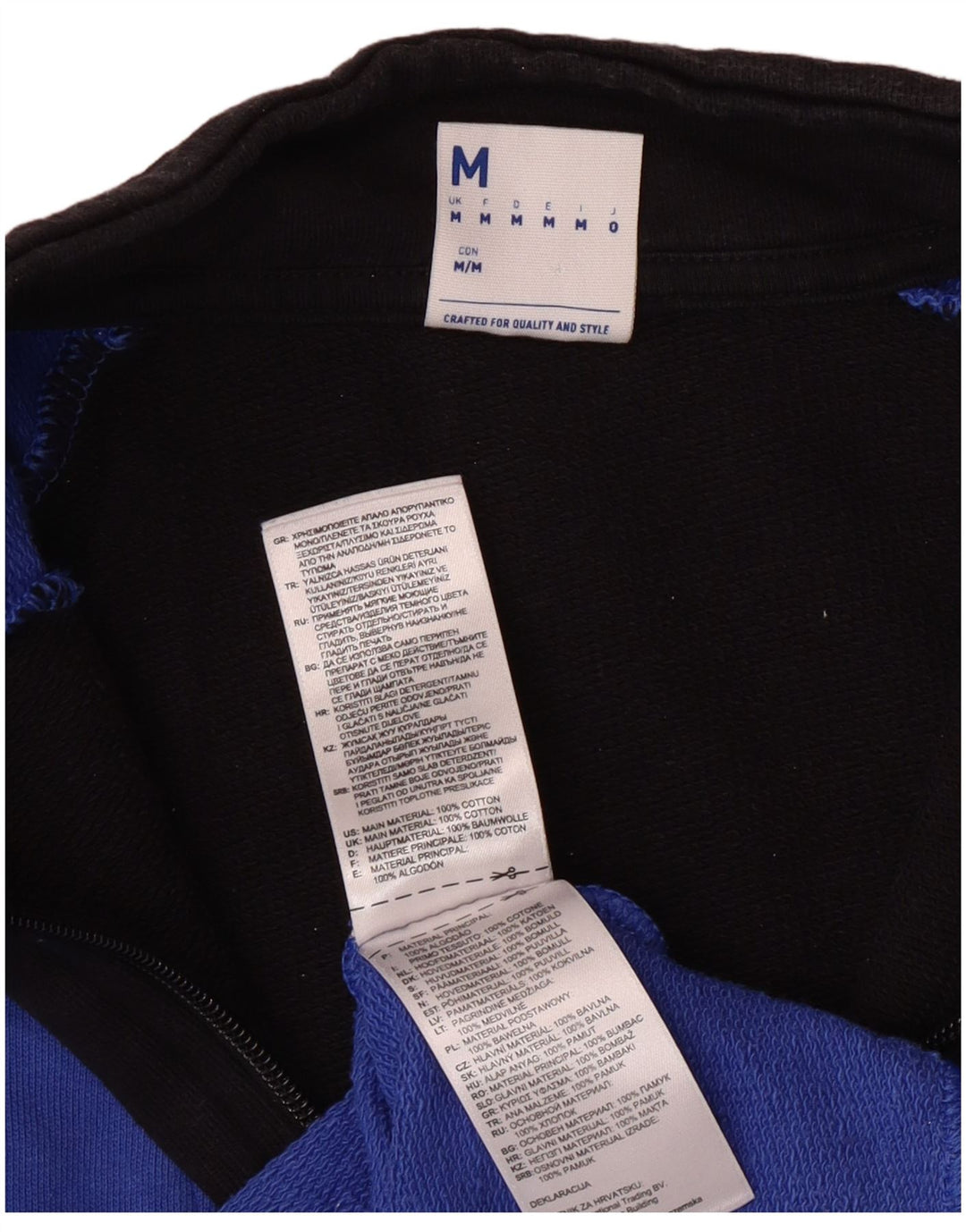 Reebok Sweatshirt Graphic 1/4 Zip Homme Bleu Moyen Coton