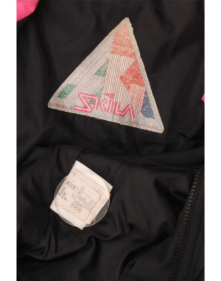 Skila Veste coupe-vent surdimensionnée pour femme EU 36 Petit colorblock noir