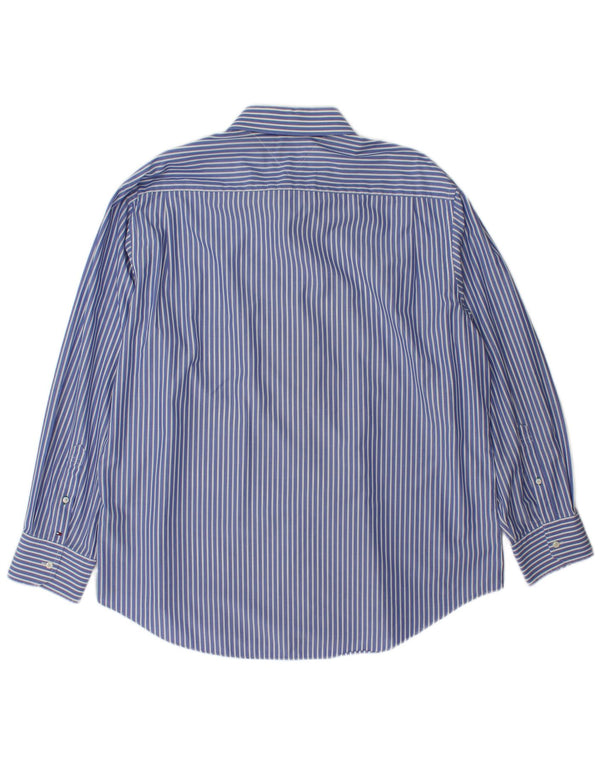 Tommy Hilfiger Chemise Homme Taille 34/3518 2XL Coton Rayé Bleu