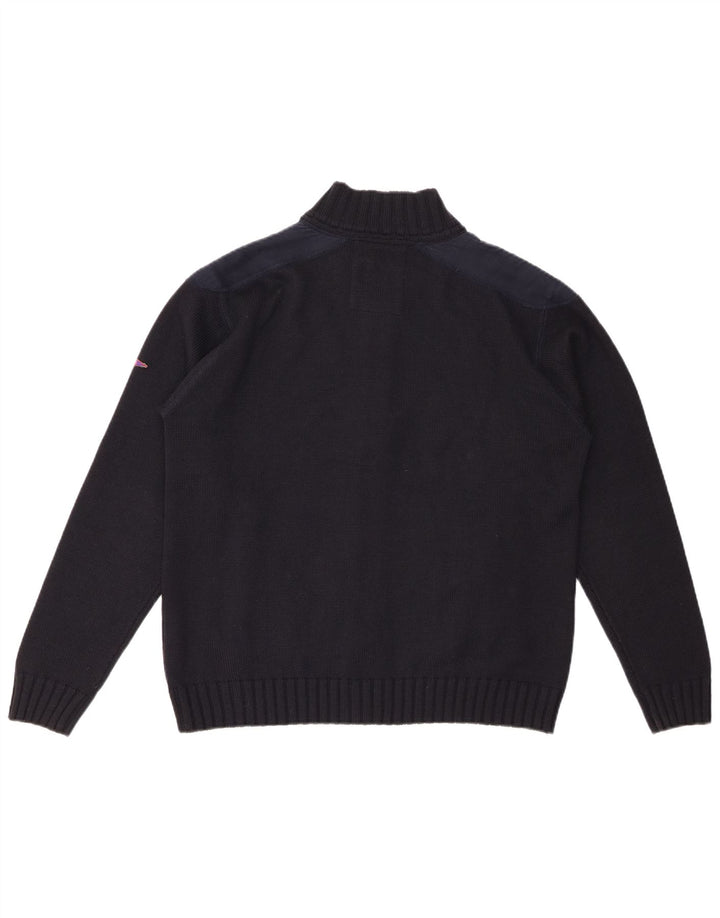 PORTOFINO Pull Cardigan Femme UK 16 Large Laine Noire