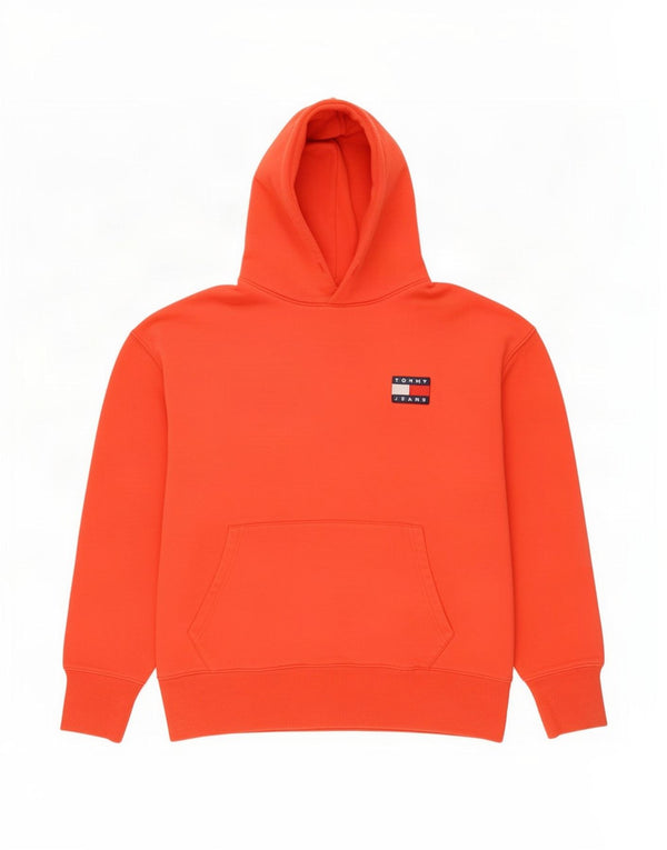 Tommy Hilfiger Pull à capuche pour homme en coton rouge Large