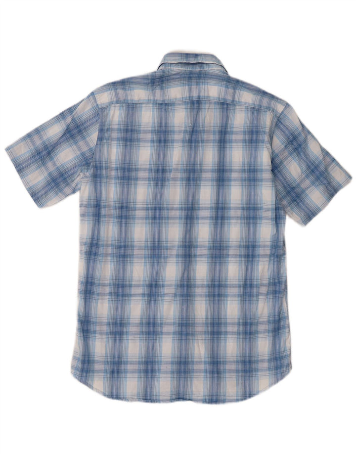 Carrera Chemise à Manches Courtes Regular Fit Homme Bleu Moyen à Carreaux en Coton
