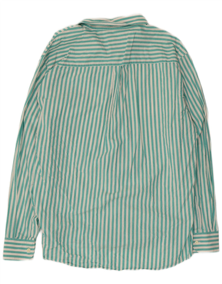 chemise homme vintage 2XL Turquoise Rayé