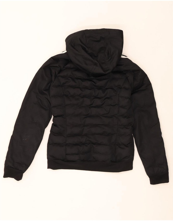 Adidas Veste rembourrée à capuche pour femme UK 8 Small Noir Polyester