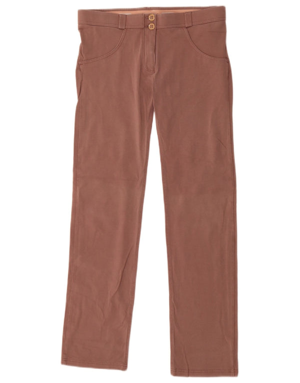 Freddy Pantalon décontracté droit pour femme UK 12 Medium W30 L30 Marron Coton