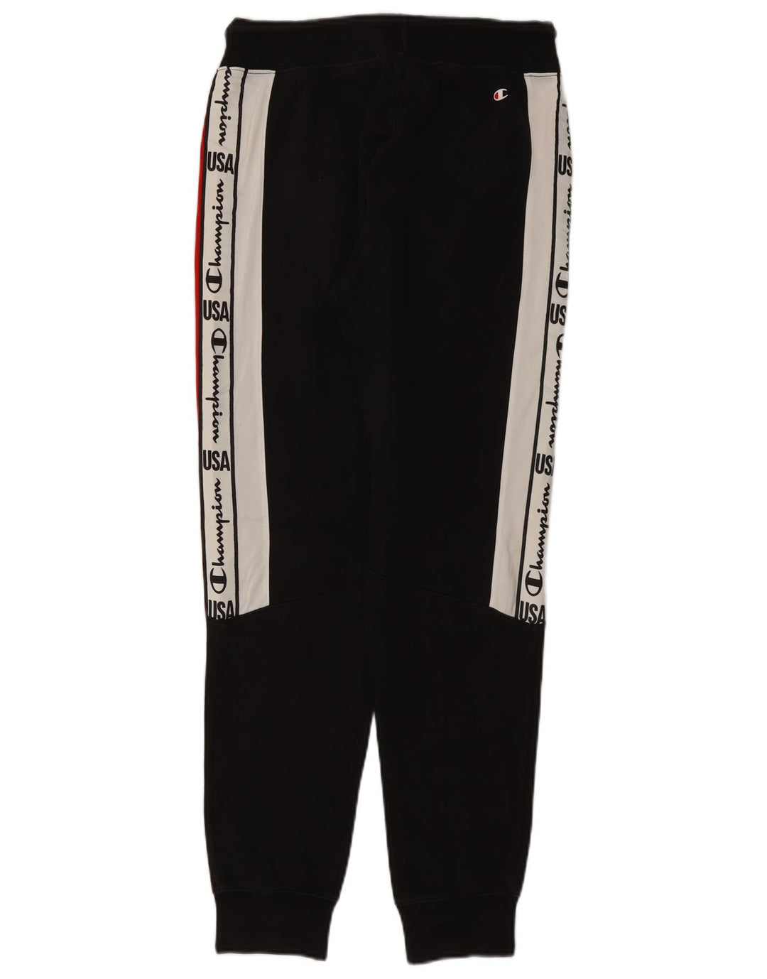 CHAMPION Pantalon de Survêtement Graphique Homme Joggers Small Noir Colourblock