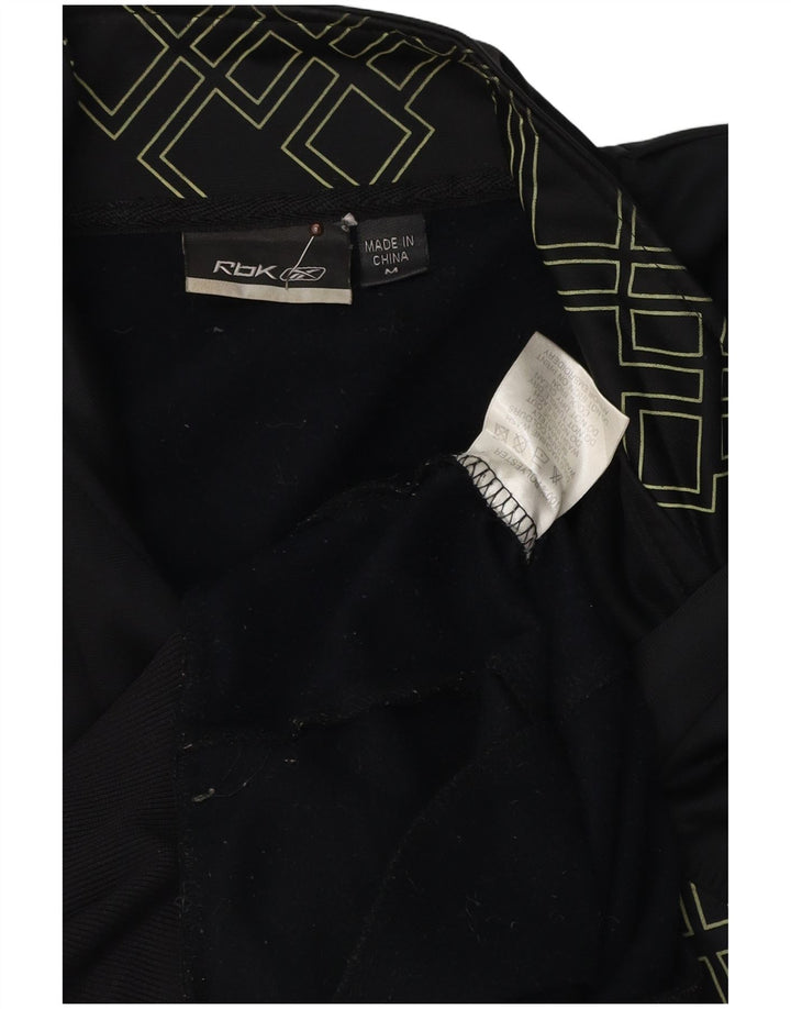 REEBOK Veste de Survêtement Graphique Homme Noir Moyen Polyester Géométrique