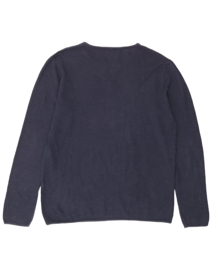 Zara Pull à col boutonné pour homme XL Bleu marine