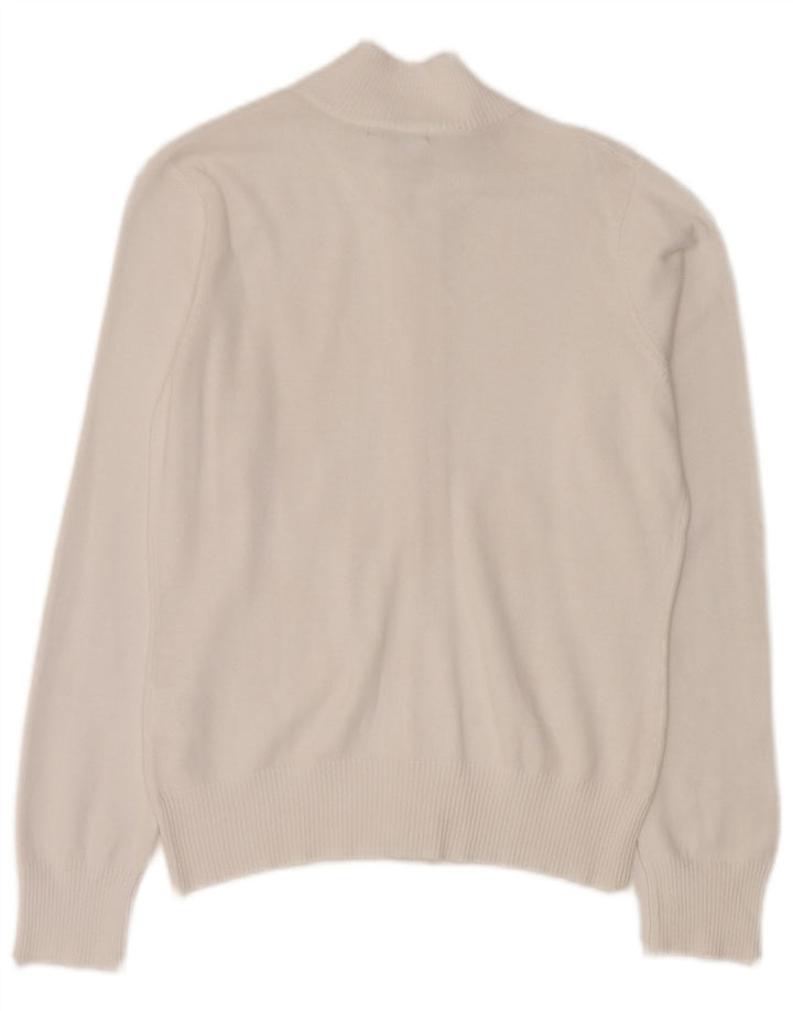 Sergio Tacchini Pull Cardigan Femme IT 44 Coton Blanc Moyen