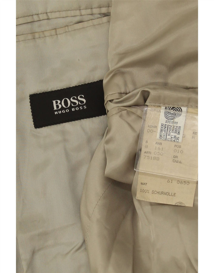 HUGO BOSS Veste blazer à 2 boutons pour homme UK 40 Large pied-de-poule vert