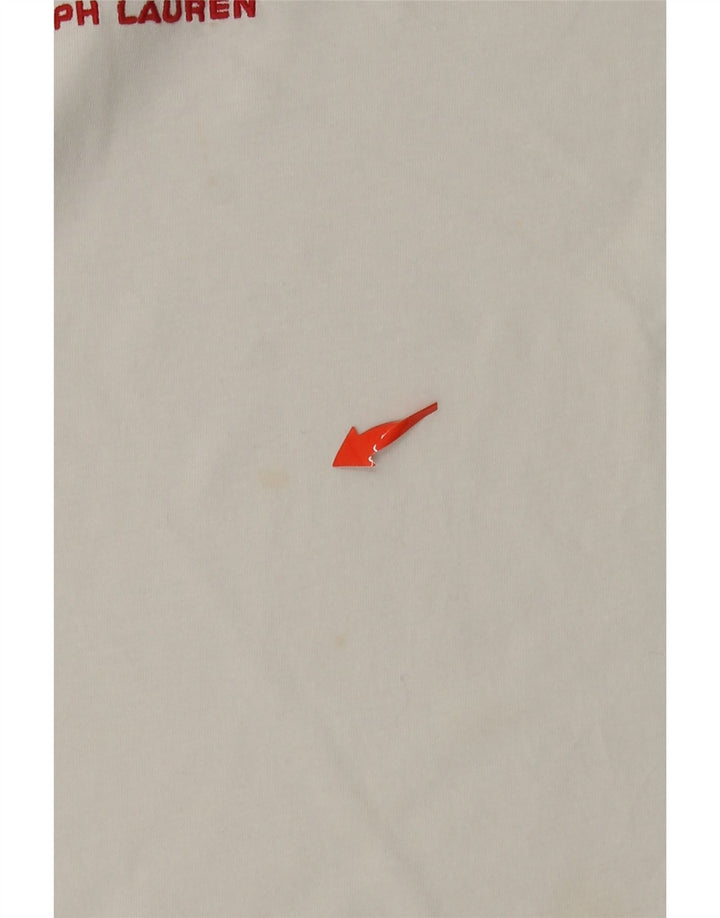 POLO RALPH LAUREN T-shirt graphique personnalisé pour hommes, coupe cintrée, grand, blanc