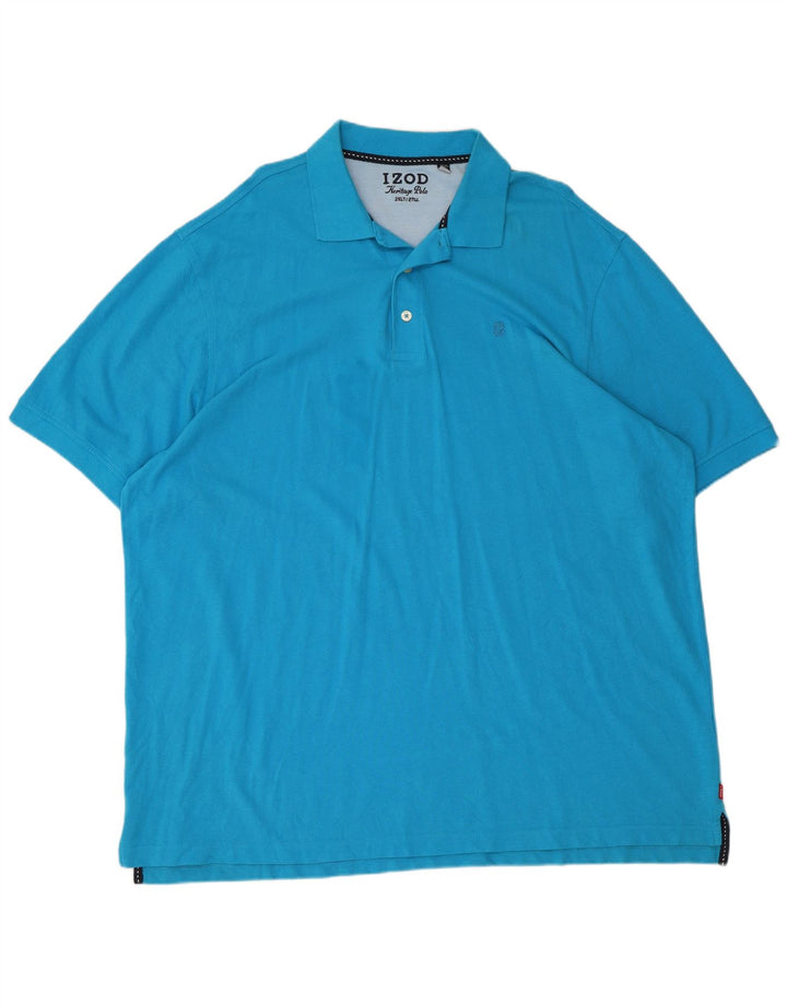 Izod Polo Homme Grand 2XL Bleu Coton