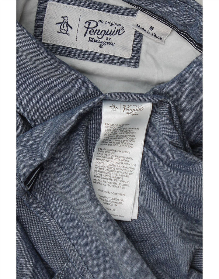 Penguin Chemise Homme Bleu Moyen Coton