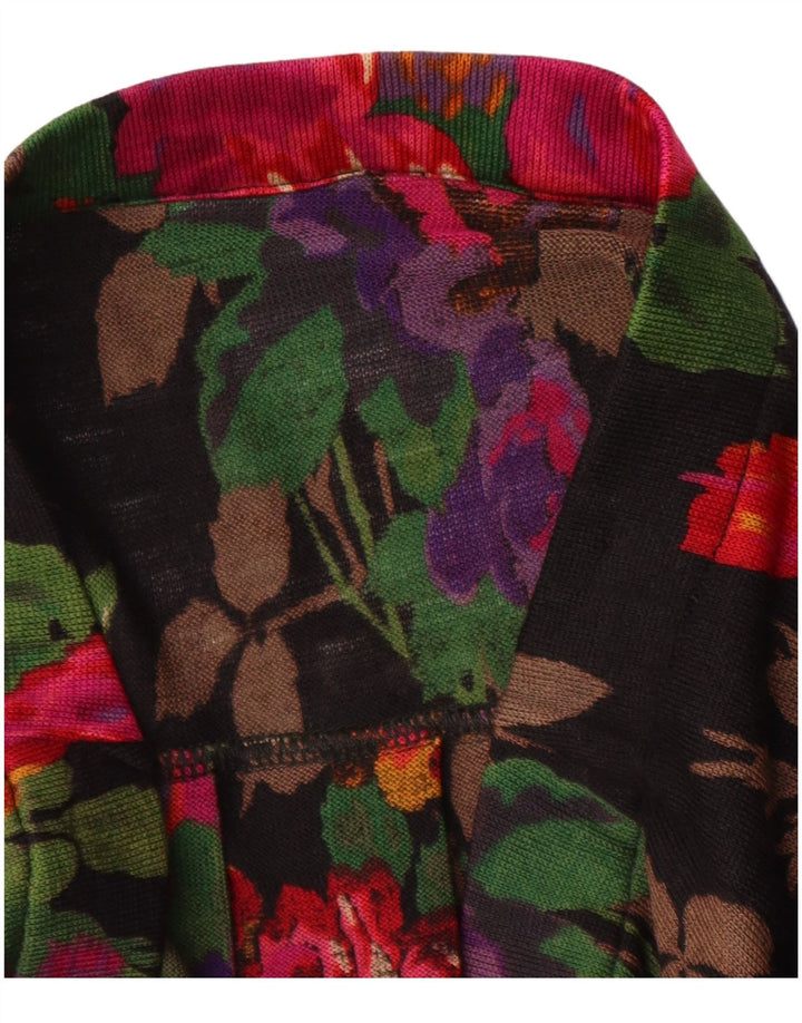 jupe plissée femme vintage W34 Grand motif floral multicolore