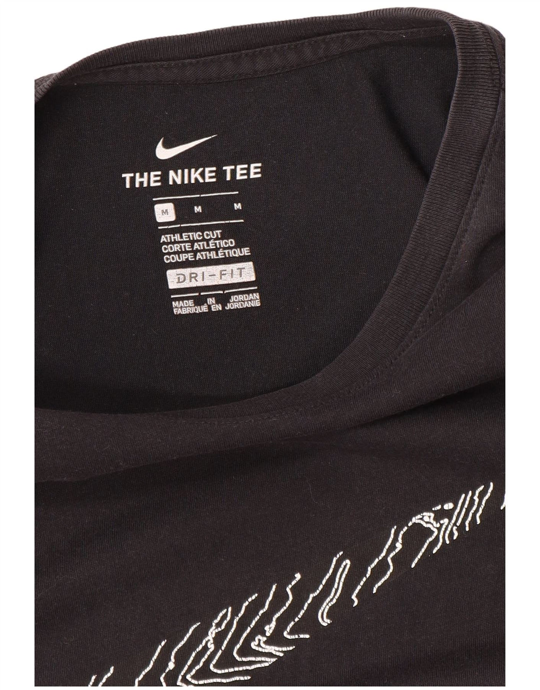 NIKE T-shirt graphique coupe athlétique pour hommes, noir moyen