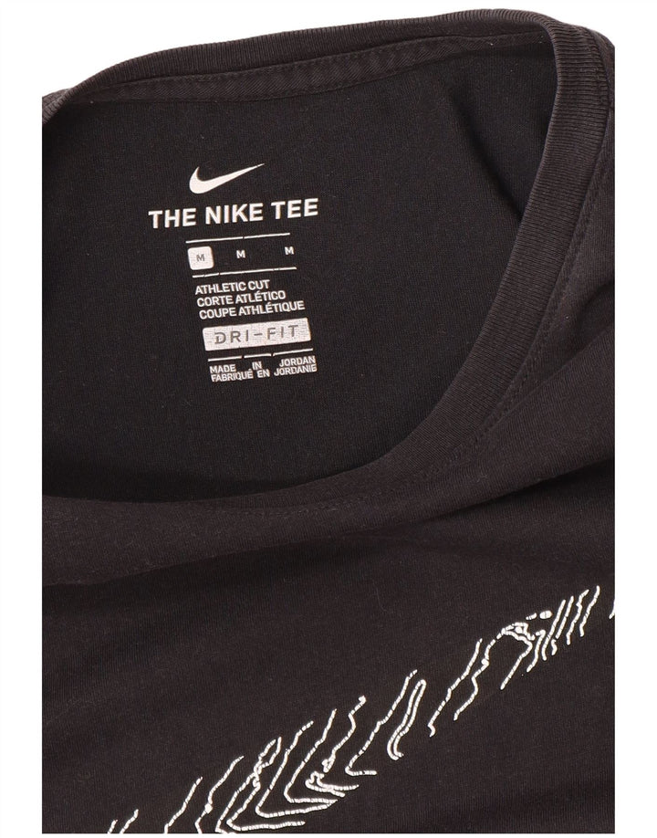 NIKE T-shirt graphique coupe athlétique pour hommes, noir moyen