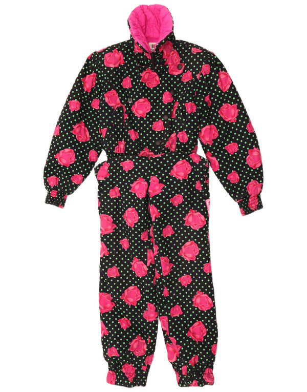Ungaro Combinaison de Ski Femme IT 44 Medium Noir Floral Coton