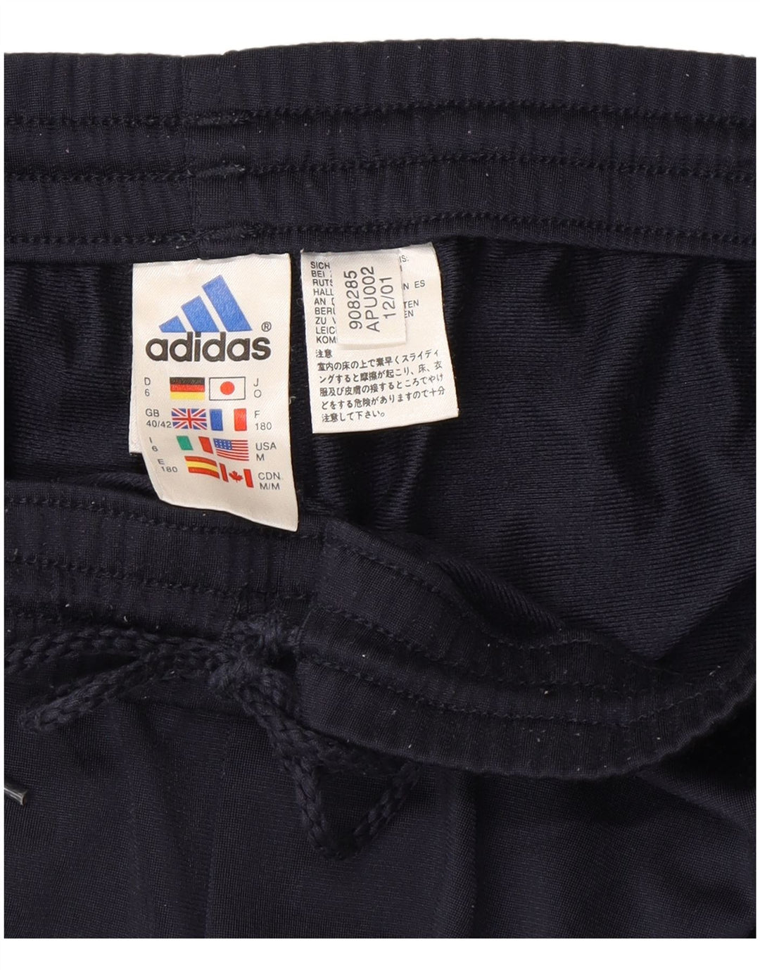 Adidas Pantalon de survêtement pour homme UK 40/42 Bleu marine moyen Polyester