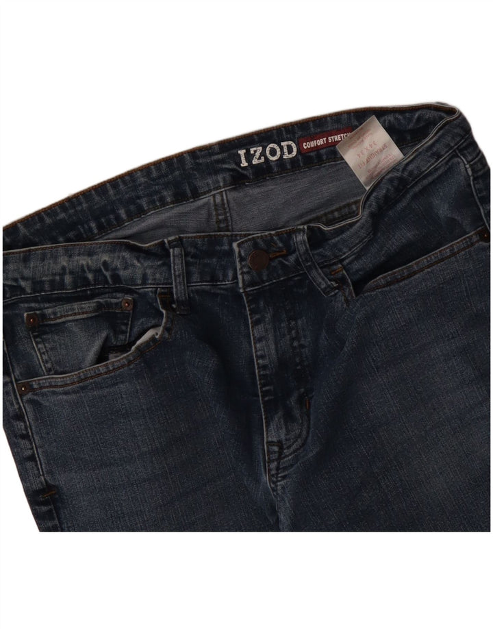 IZOD Jean droit stretch confort homme W34 L34 bleu coton