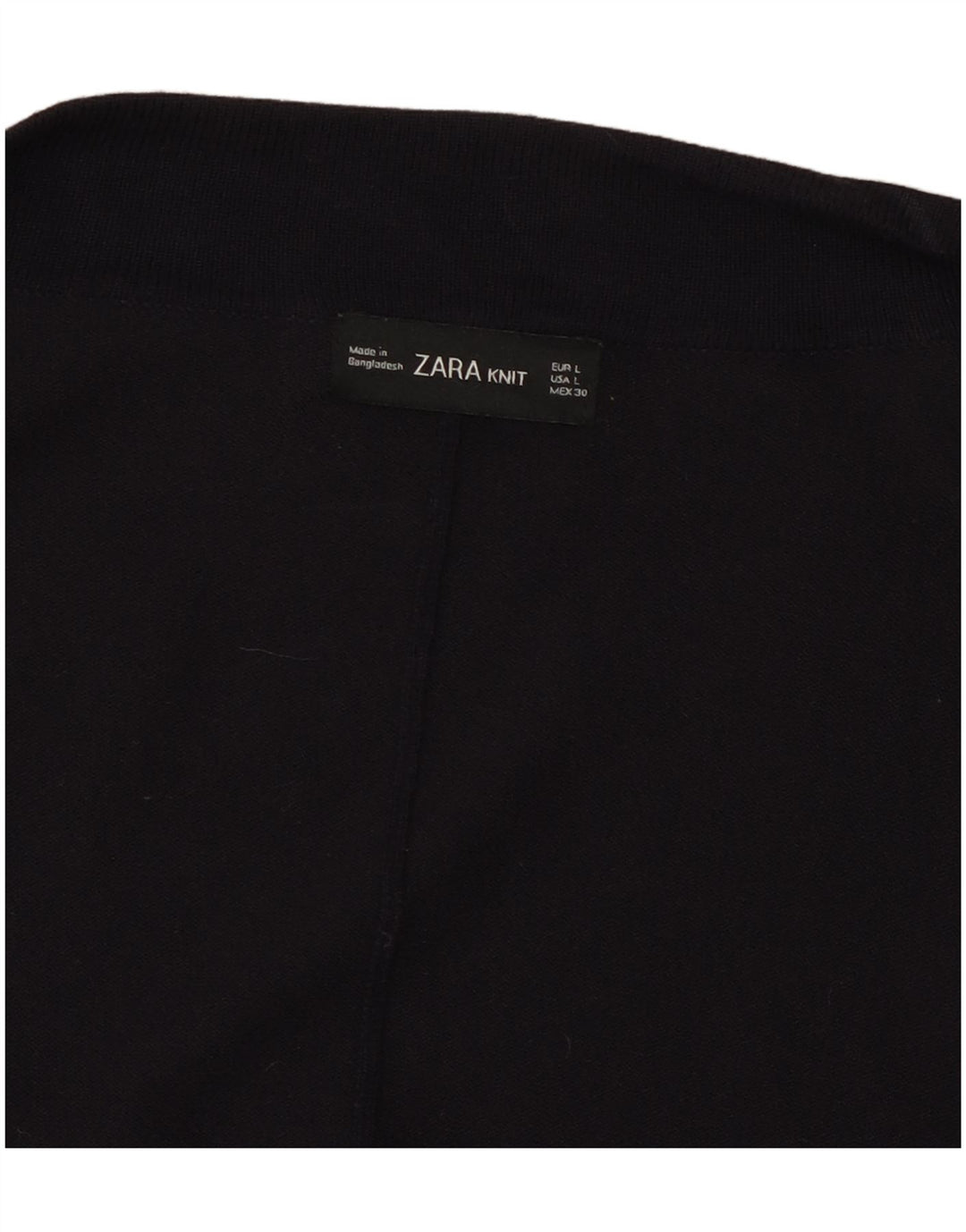 Zara Cardigan ouvert à manches 3/4 pour femme UK 16 Large Bleu marine