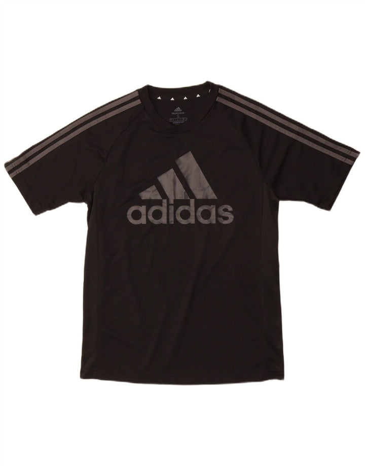 Adidas Hommes Aeroready Graphic T-Shirt Top Petit Noir Polyester