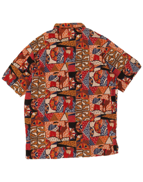 Ouragan Chemise à manches courtes pour homme à motif abstrait IT 50 Medium Multicolore