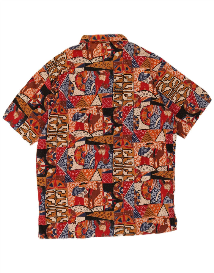 Ouragan Chemise à manches courtes pour homme à motif abstrait IT 50 Medium Multicolore
