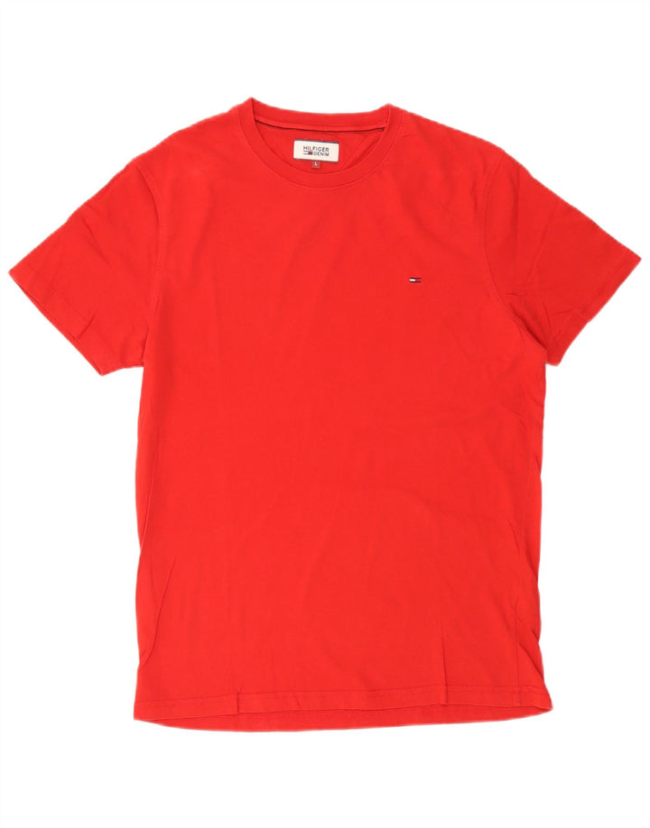 Tommy Hilfiger T-Shirt Homme Haut Large Rouge Coton