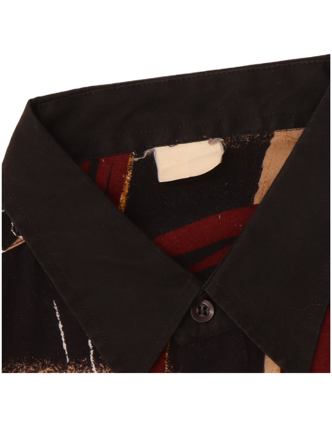 VINTAGE Chemise Homme Motif Abstrait XL Multicolore